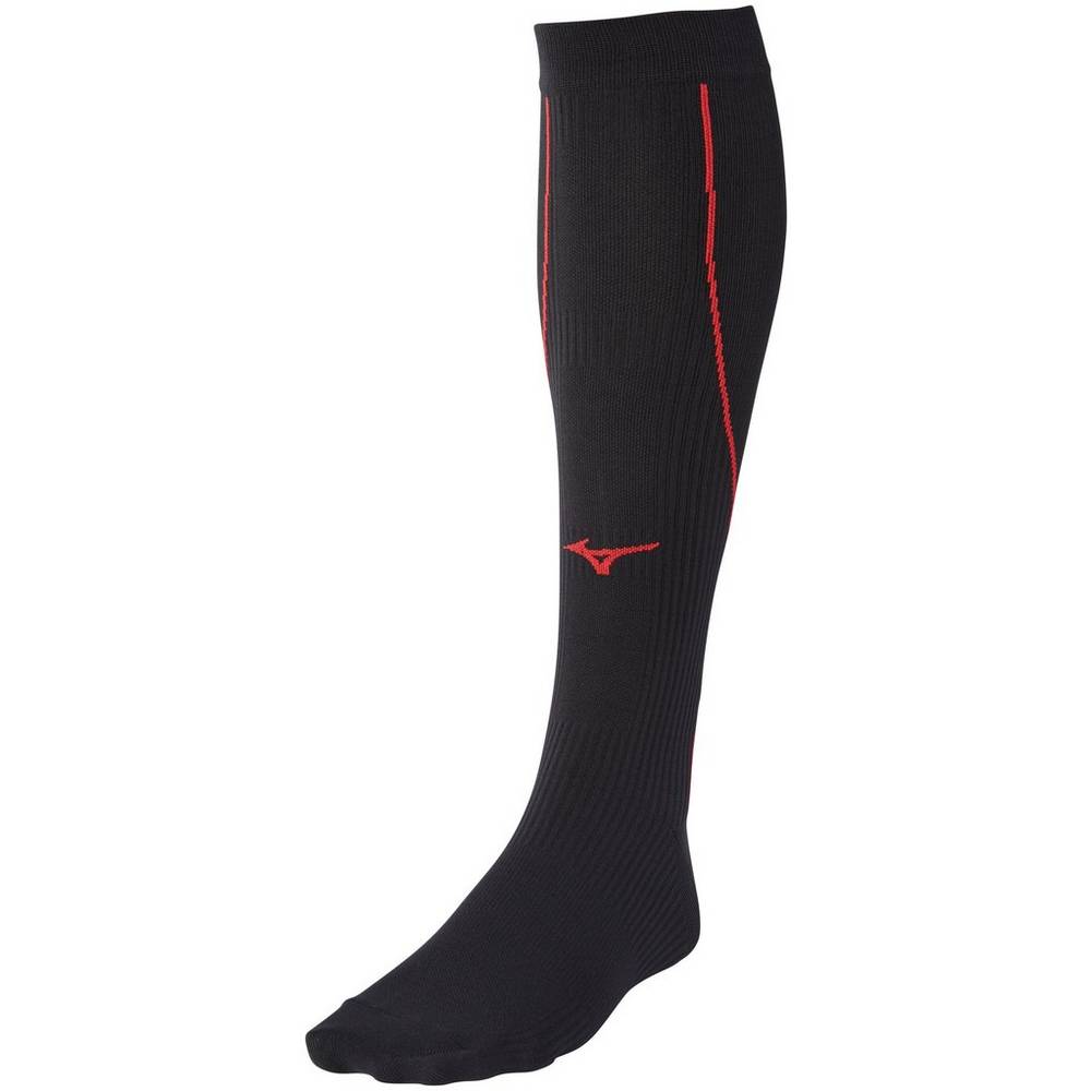 Calcetines Mizuno Compression Hombre Negras/Rojas España BION-84105